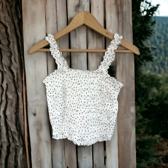 Women's Abercrombie & Fitch Cropped Smocked Tank Size Small - Picture 1 of 3